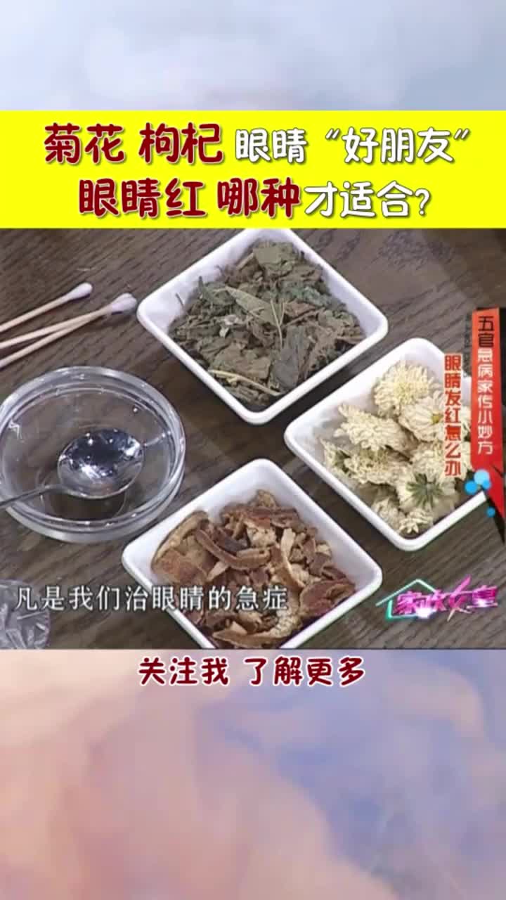 眼睛的“好朋友”眼睛红 这样做 菊花枸杞来搭配！