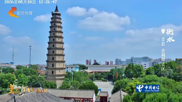 美丽河北慢直播丨千年舍利塔，镌刻燕赵风华！正午 2026/08/10 #这么近，那么美，周末到河北