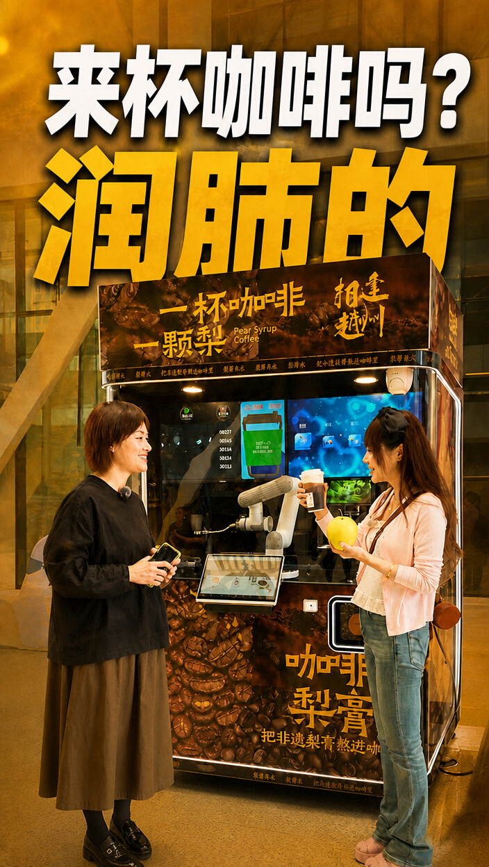 来杯咖啡吗？润肺的！丨文化旅游看河北 #赵县 #雪花梨